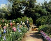 Knitting In The Garden - 佩德·莫克·曼斯特德